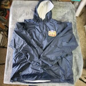 Collectible Old Chicago World Beer Tour Pullover Lined Jacket XL Blue